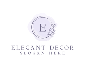 Floral Event Wedding Watercolor logo design