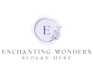 Floral Event Wedding Watercolor logo design