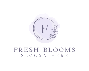 Floral Event Wedding Watercolor logo design