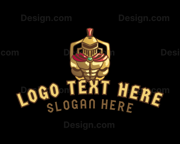 Gold Gaming Knight Logo