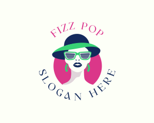 Woman Hat Fashion logo design