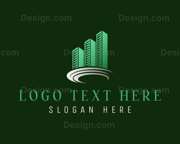 Skyscraper Building Construction Logo