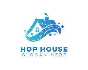 House Water Splash logo design