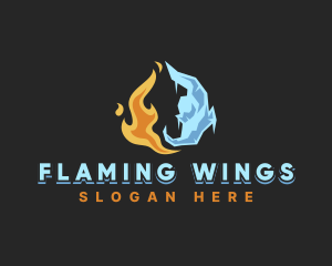 Burning Cold Ice Temperature logo design