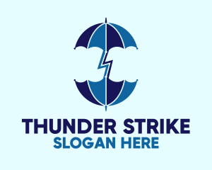 Blue Thunder Umbrellas logo design