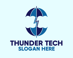 Blue Thunder Umbrellas logo design