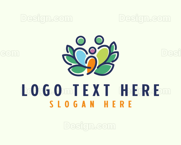 Colorful Family Wreath Logo