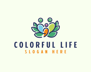 Colorful Family Wreath  logo design