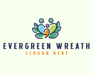 Colorful Family Wreath  logo design