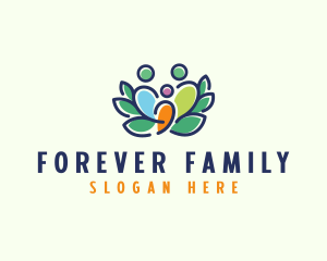 Colorful Family Wreath  logo design