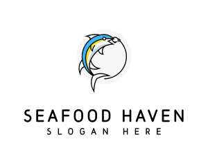 Seafood Fish Hook logo design