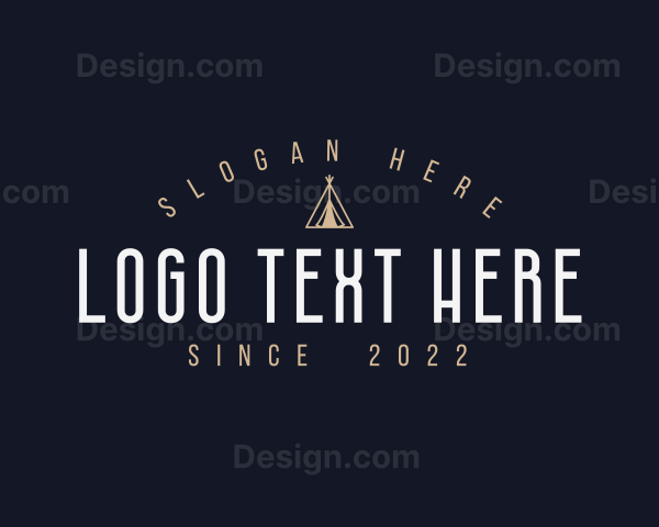 Camping Teepee Tent Logo