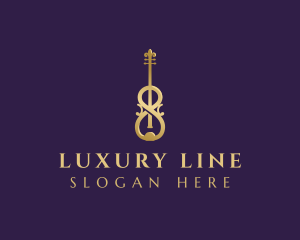 Luxury Music Violin logo design