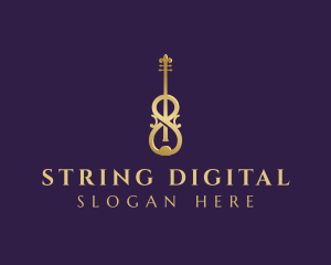 Luxury Music Violin logo design