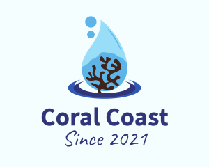 Coral Reef Droplet  logo