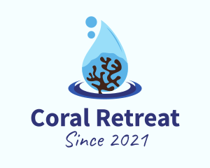 Coral Reef Droplet  logo
