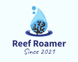 Coral Reef Droplet  logo design