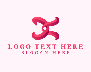 Fashion Designer - Fashion Lace Ribbon logo design