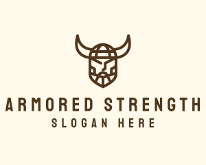 Minimalist Viking Warrior  logo