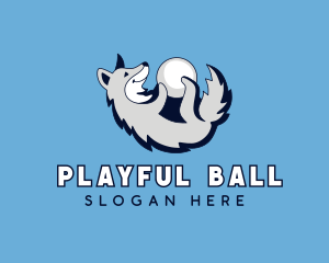 Husky Dog Ball logo