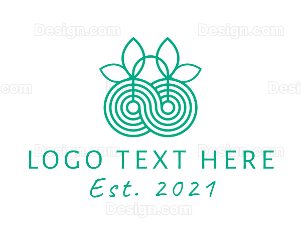 Green Infinity Leaf Logo