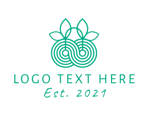 Green Infinity Leaf logo