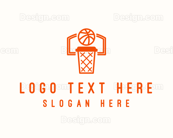 Basketball Hoop Drink Logo