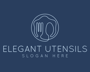 Fork Spoon Utensils logo design