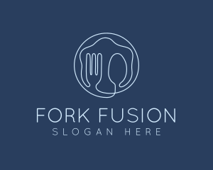 Fork Spoon Utensils logo design