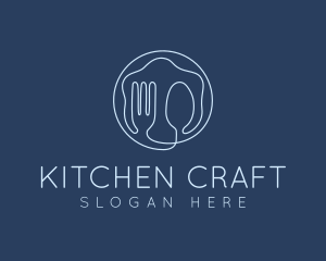 Fork Spoon Utensils logo design