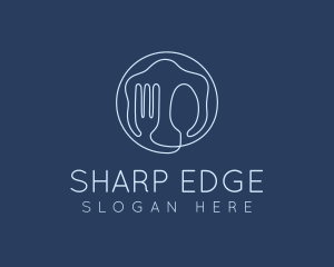 Fork Spoon Utensils logo design