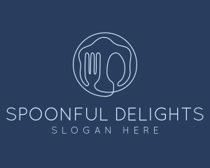 Fork Spoon Utensils logo design