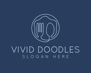 Fork Spoon Utensils logo design