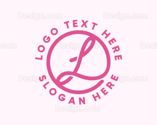 Pink Business Letter L Logo