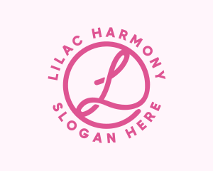 Pink Business Letter L logo design