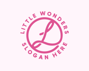 Pink Business Letter L logo design