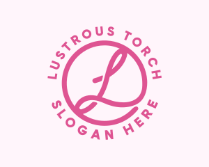 Pink Business Letter L logo design