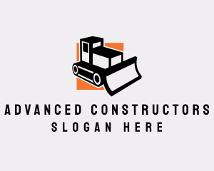 Construction Bulldozer Equipment  logo design