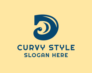 Curvy Letter D logo
