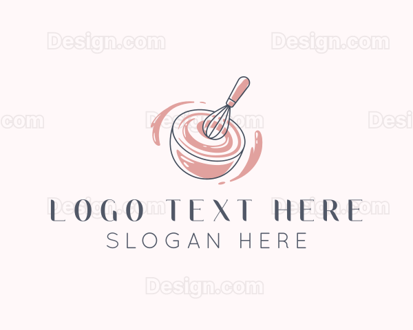 Whisk Bowl Baking Logo