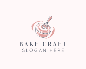 Whisk Bowl Baking logo design