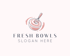 Whisk Bowl Baking logo design