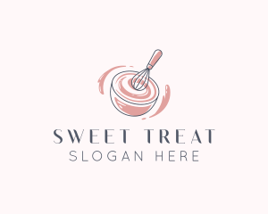 Whisk Bowl Baking logo design