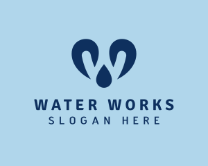 Water Supply Droplet logo design