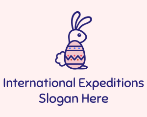 Easter Egg Rabbit Logo