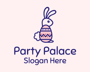 Easter Egg Rabbit logo design