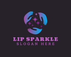 Hand Star Sparkle logo design