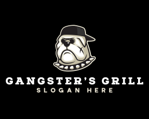 Cool Gangster Bulldog  logo