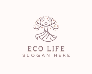 Woman Tree Environmental logo design