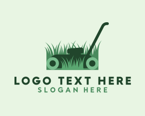 Green Lawn Mower Gardening logo